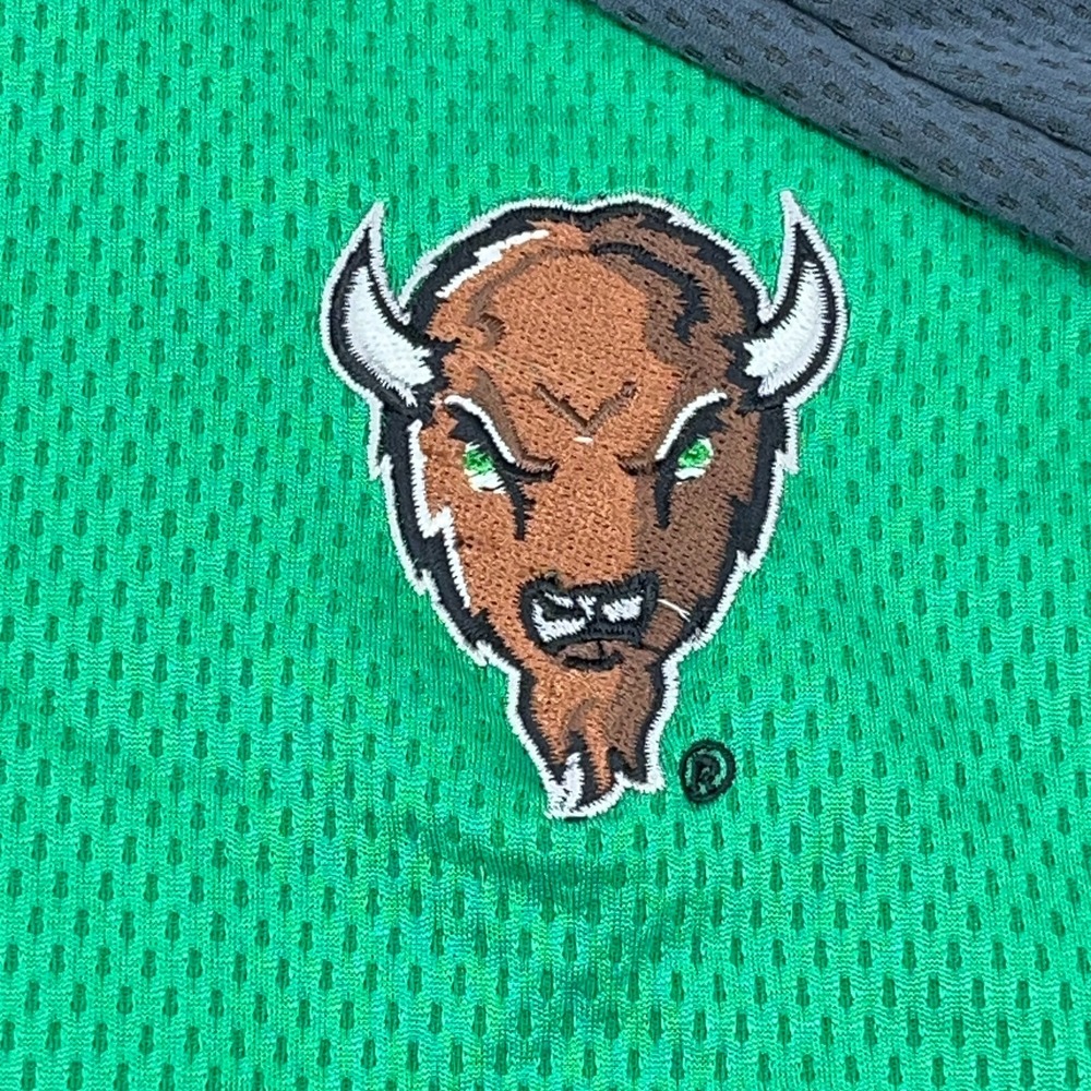 Marshall Thundering Herd Pullover Men Medium Green Gray Quarter Zip Performance - Picture 3 of 11